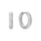 Silver Star Huggie Hoop Earrings